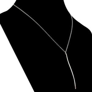 Sterling Silver and Ruby Necklace Pendant Modern